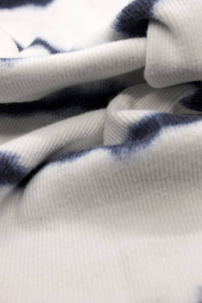 istock White and Navy Blue striped fabric 1163873481