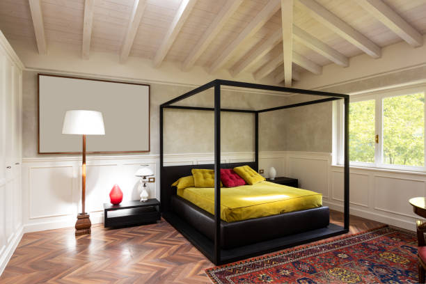 istock Indoor swimming pool in a private luxury villa 1163873727