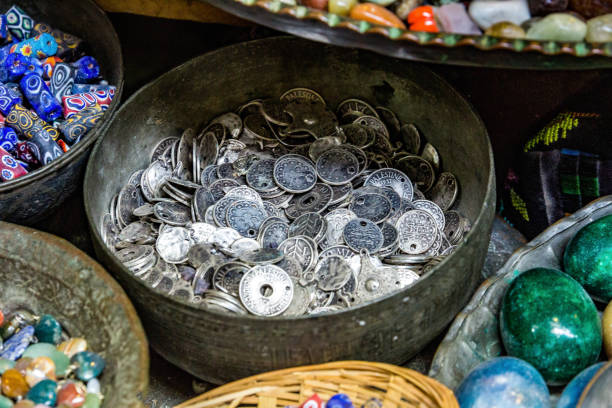 istock Old coins in Jerusalem flea market 1163875269
