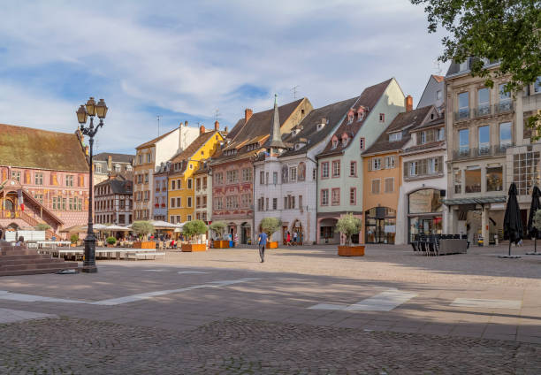 Mulhouse in France street view of Mulhouse, a city in the Alsace region in France mulhouse photos stock pictures, royalty-free photos & images