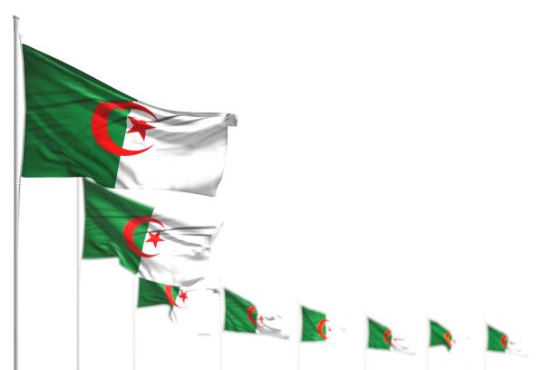 istock nice national holiday flag 3d illustration
 - Algeria isolated flags placed diagonal, picture with bokeh and space for content 1163877340