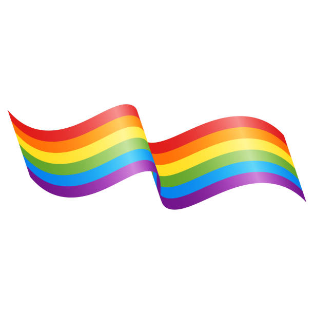 Rainbow flag design Vector illustration of the rainbow flag. Perfect for social media design projects, social issues, communication and business, as well as marketing and advertising concepts and ideas. pride flag icon stock illustrations