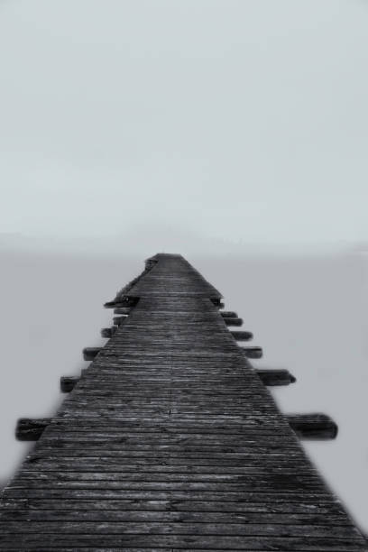istock 3. Pier in fog 1163878905