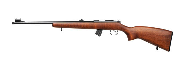 istock Classic bolt carbine .22lr with a wooden butt isolate on a white background 1163883874