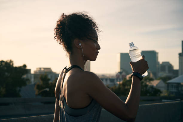 istock Water revitalizes me after my run 1163886179