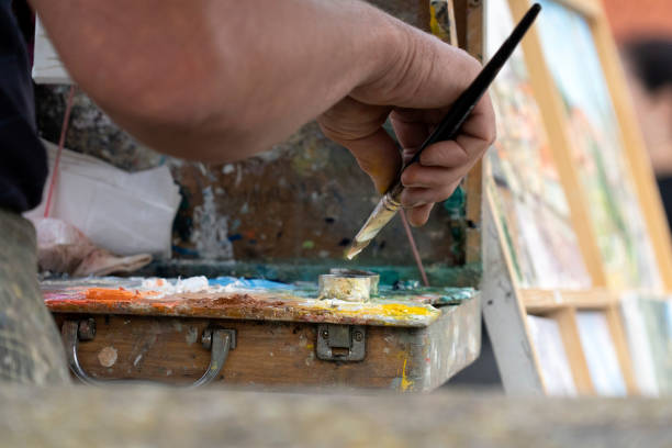 istock artist painter palette while painting in prague 1163887255