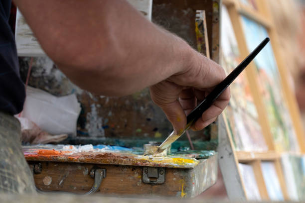 istock artist painter palette while painting in prague 1163887266