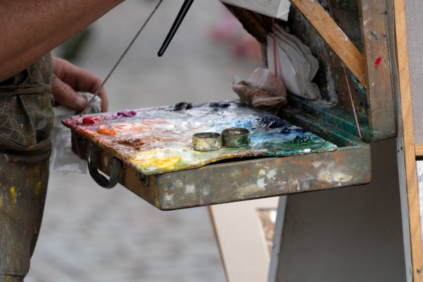 istock artist painter palette while painting in prague 1163887299