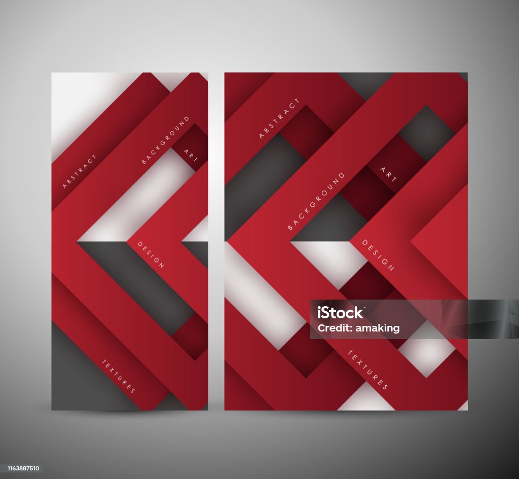 Digital Design Red Examples Abstract Modern Red Geometric Digital Vector Background Stock ...