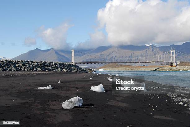 Stranded Ice Stock Photo - Download Image Now - Black Sand, Bridge - Built Structure, Color Image