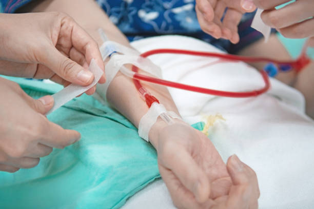 istock Hemodialysis machines with tubing 1163890071