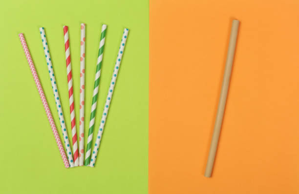istock Reusable bamboo straws as an alternative for single-use plastic straws 1163890217