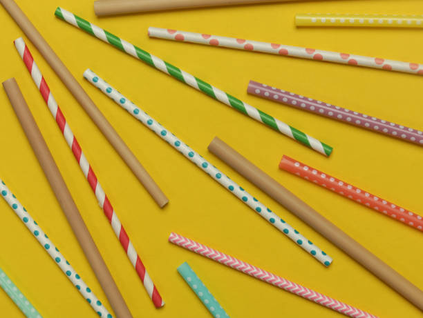 istock Reusable bamboo straws as an alternative for single-use plastic straws 1163891093