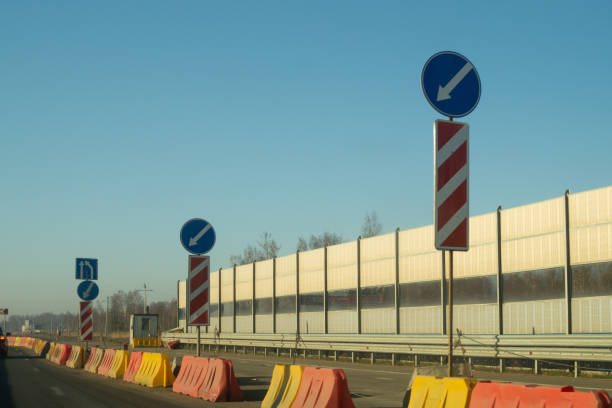 istock Highway. roadway background. way with road sign 1163891755