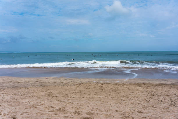 Natural view of the beach in the morning