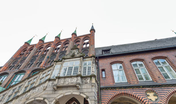 istock Ancient medieval buildings of Lubeck, Germany 1163894287