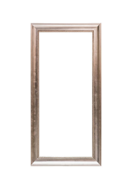 istock silver frame Elegant vintage Isolated on white background 1163895274