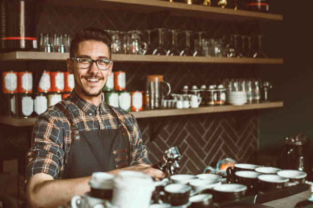 istock Young barista preparing espresso coffee 1163895930