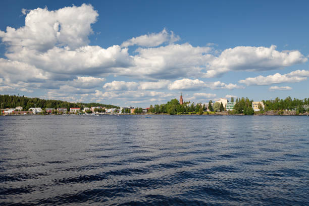 Savonlinna, Southern Savonia, Finland - view from Saimaa lake stock photo