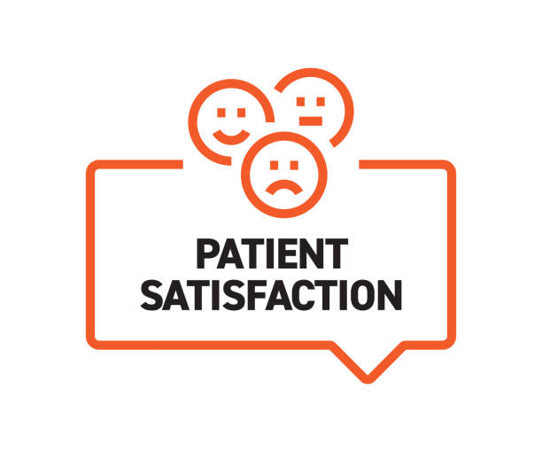концепция удовлетворенности пациентов - asking service business expertise stock illustrations