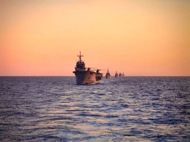 istock Italian Miltar Navy on mediterranean sea 1163899281