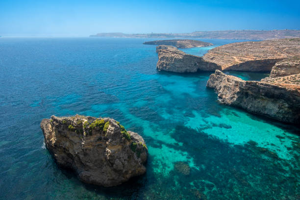 istock Comino Island view of  blue lagoon sea and cliffs - Malta 1163899856