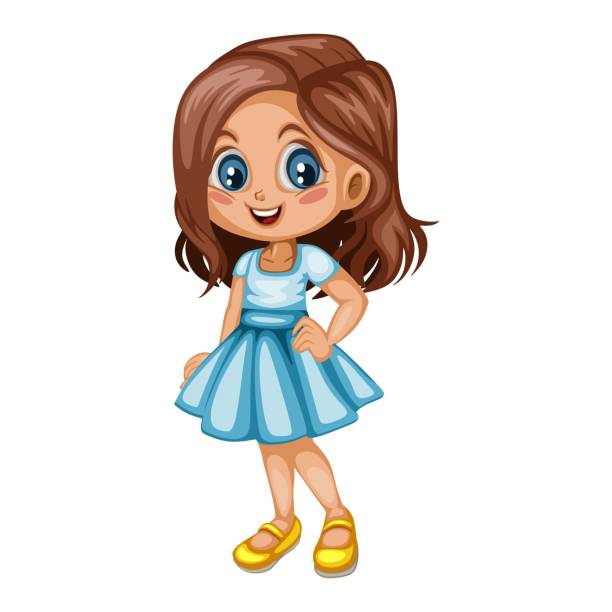 Cartoon Illustration Of A Cute Cheerful Girl Wearing Beautiful Dress Little Kid Cartoon Stock Illustration - Download Image Now - iStock Cartoon Illustration Of A Cute Cheerful Girl Wearing Beautiful Dress Little Kid Cartoon Stock Illustration - Download Image Now - iStock