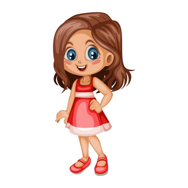 Cartoon Illustration Of A Cute Cheerful Girl Wearing Beautiful Dress Little Kid Cartoon Stock Illustration - Download Image Now - iStock Cartoon Illustration Of A Cute Cheerful Girl Wearing Beautiful Dress Little Kid Cartoon Stock Illustration - Download Image Now - iStock