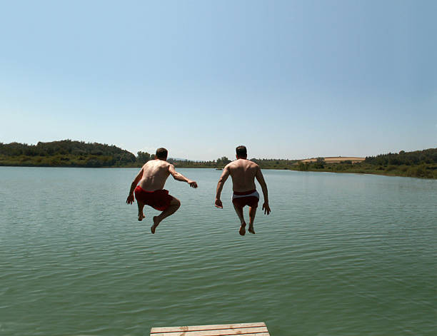 istock Mindelsee near Lake Constance - Jump into the water 116390174