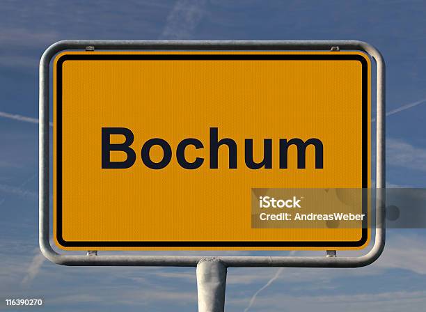 Sign At The Entrance To Bochum Stock Photo - Download Image Now - Place Sign, Bochum, City