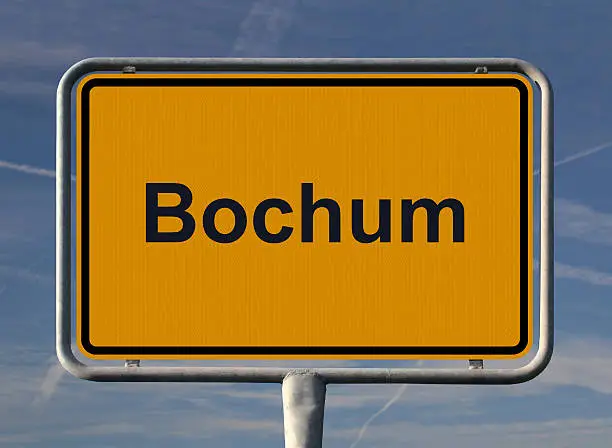 General city entry sign of Bochum (Germany)