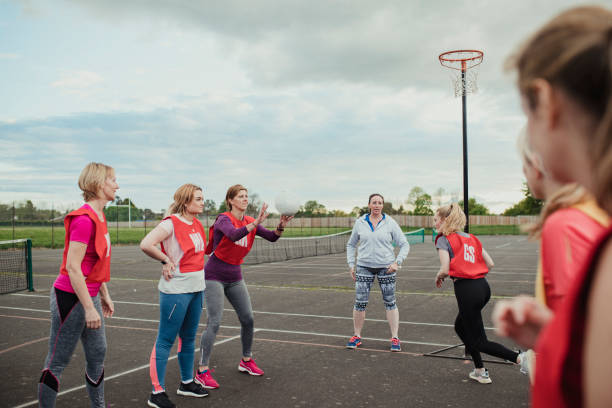 istock Preparing For A Game Of Netball 1163902768
