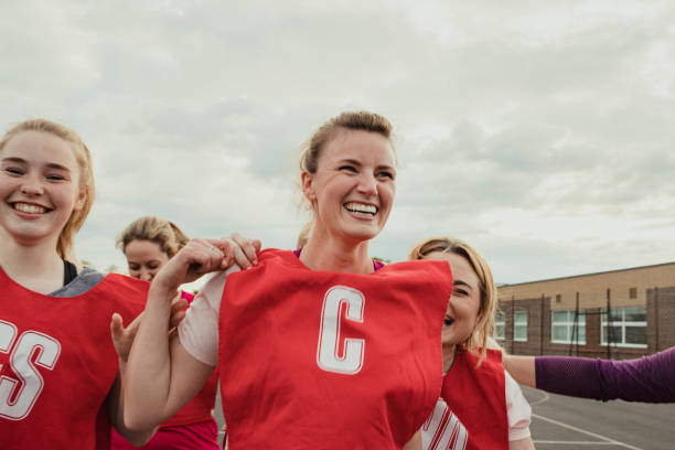 istock Women's Netball Team Celebrating A Win! 1163903213