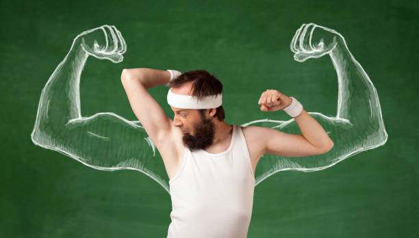 istock Skinny young man working out 1163906355