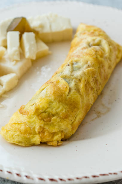 istock Sausage Roll Omelette / Salami in Plate Ready to Serve 1163907561