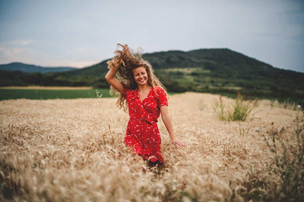 Women in meadow