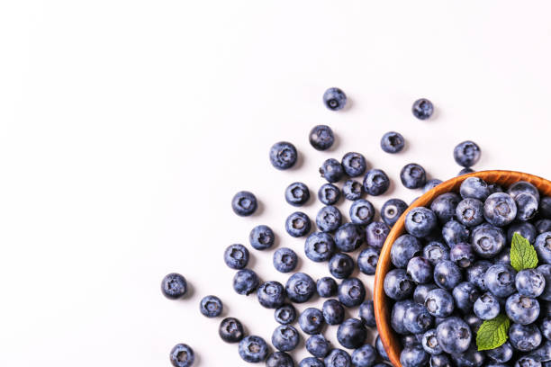 istock Organic blueberry berries in pile. 1163909111