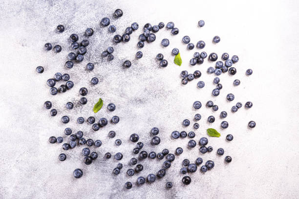 istock Organic blueberry berries in pile. 1163910247