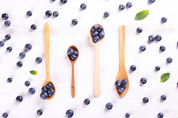 istock Organic blueberry berries in pile. 1163910804