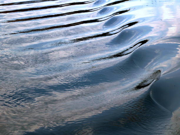 istock Waves on the surface of the water reflecting the clouds 1163911905