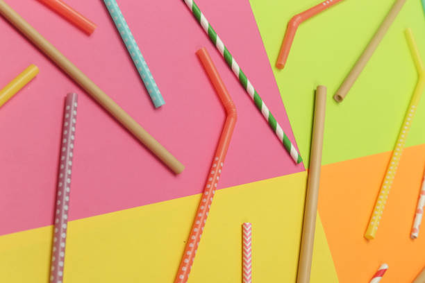 istock Reusable bamboo straws as an alternative for single-use plastic straws 1163914016