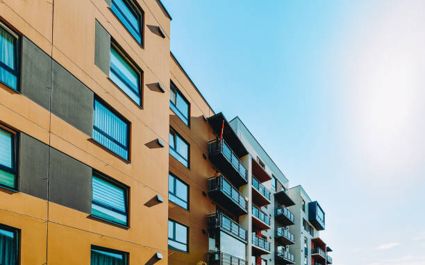 istock EU Modern residential apartment house building complex outdoor facility 1163919432