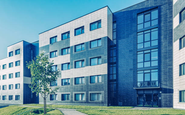 istock EU Modern residential building children playground 1163919437