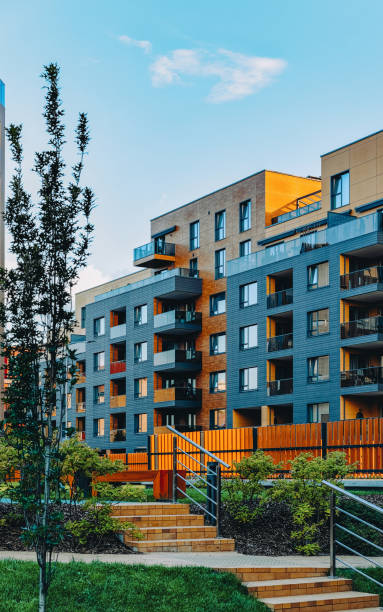 istock EU residential apartment house home building complex outdoor facilities 1163919608