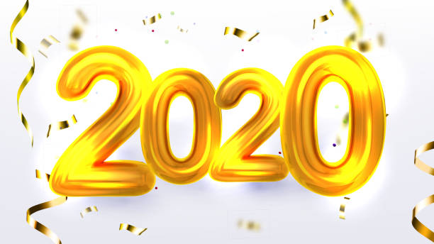 istock Golden 2020 New Year Xmas Party Banner Vector 1163919825