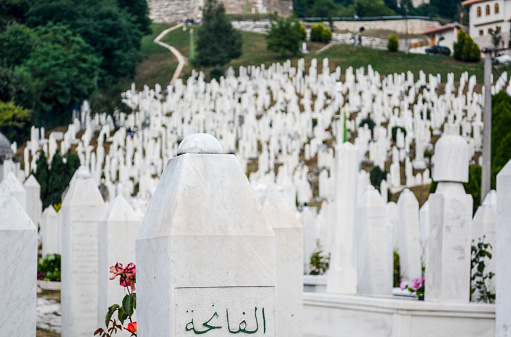 Chekhov Kovači Muslim cemetery in Sarajevo, Bosnia