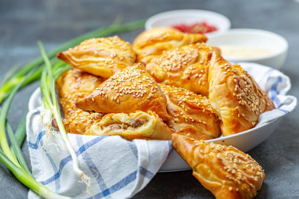 istock Homemade samosas with meat and spices. 1163925206