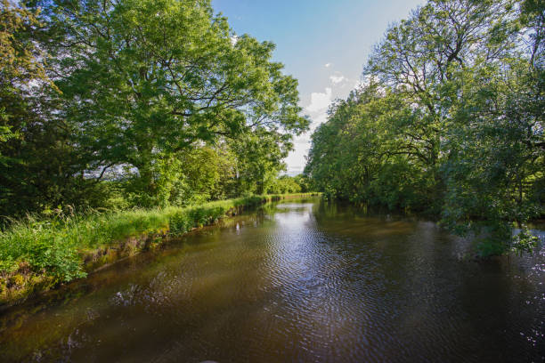 istock View of a British canal in rural setting 1163931788