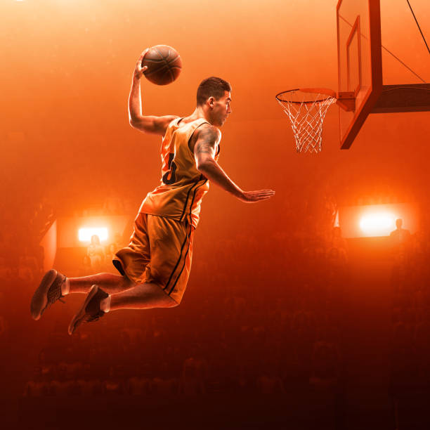 istock Basketball player in action. Slam Dunk 1163932392