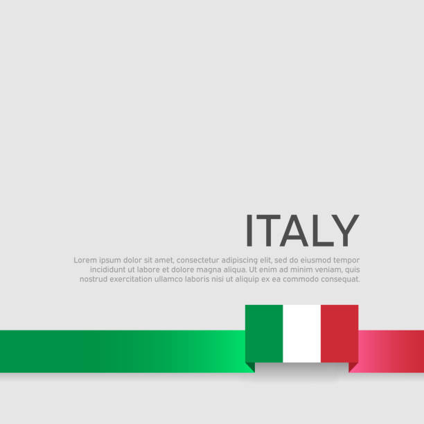 Italy flag background. Ribbon color flag of italy on a white background. National poster. Vector tricolor flat design. State italian patriotic flyer, cover Italy flag background. Ribbon color flag of italy on a white background. National poster. Vector tricolor flat design. State italian patriotic flyer, cover italy flag drawing stock illustrations